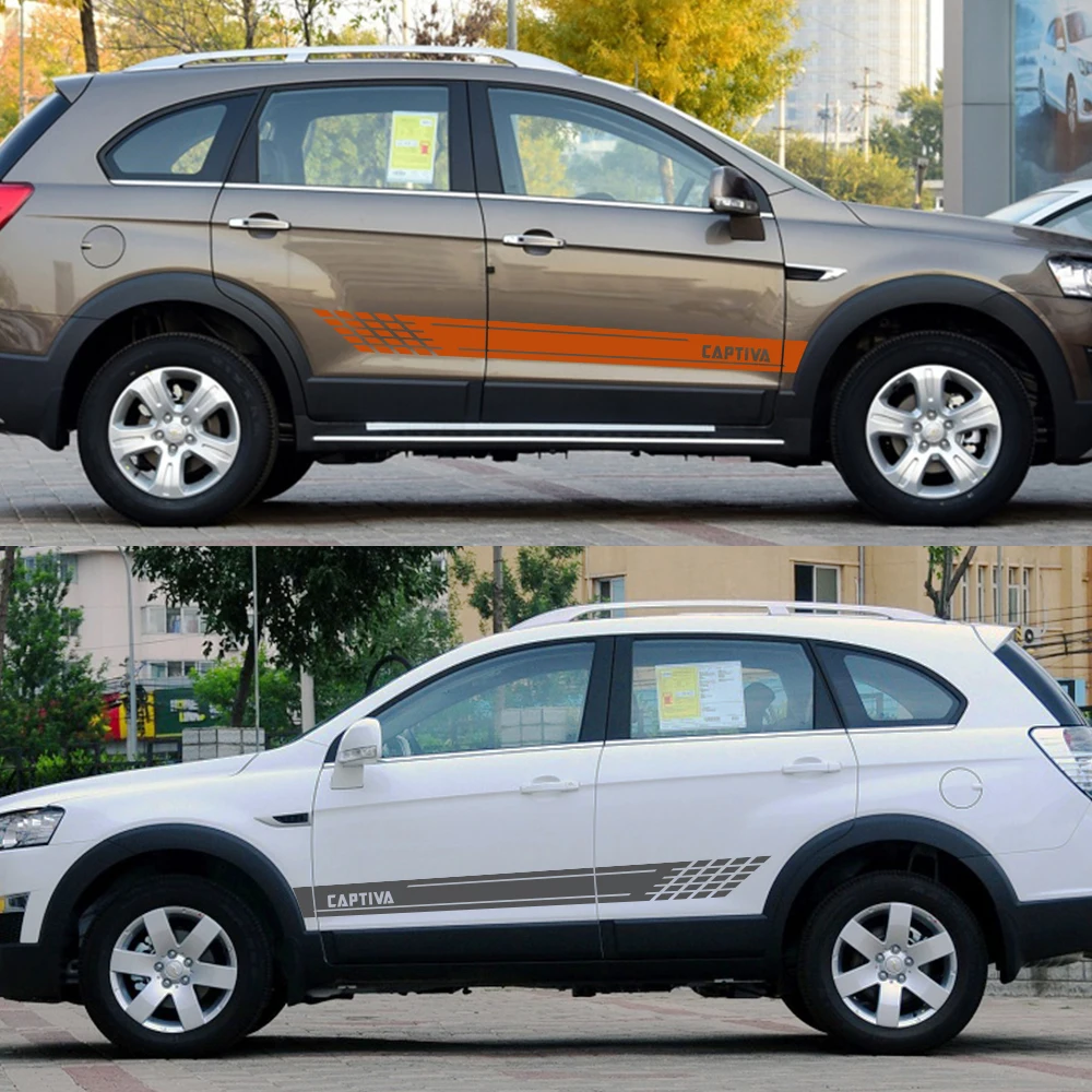 2 шт. наклейки на автомобильные двери для Chevrolet Captiva Line Racing виниловые декоративные