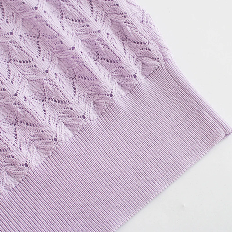 

HWLZLTZHT 2020 Autumn Knitted Cardigan Hollow Out Women Sweater Single Breasted O-neck Coat Tops Long Sleeve Femme Outerwear