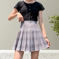 woman skirt sexy slim a line plaid skirt girl student korean college style high waist mini dress lady pleated short skirt