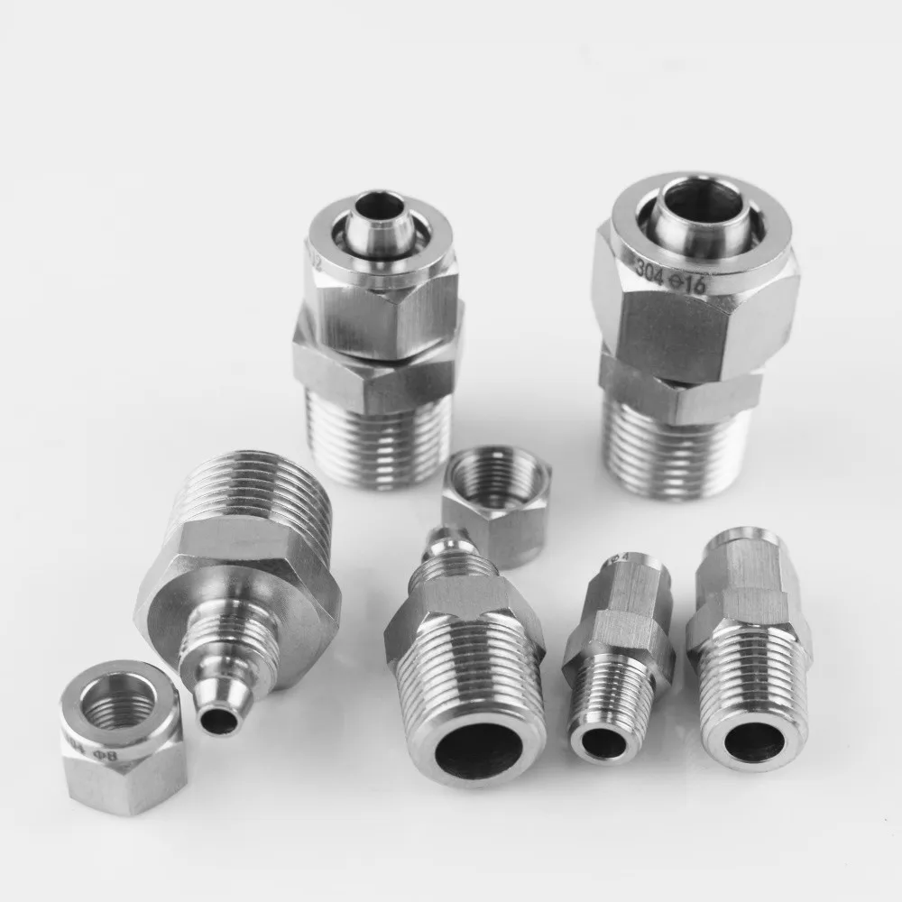 

Fast twist lock nut 4mm-14mm OD Tube Stainless Steel SS 304 Pipe Fittings Connector 1/8" 1/4" 3/8" 1/2" male thread