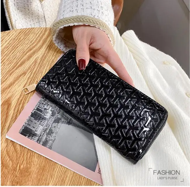 

2021 Women Wallets Fashion Long PU Top Quality Card Holder Zipper Wallet For Women