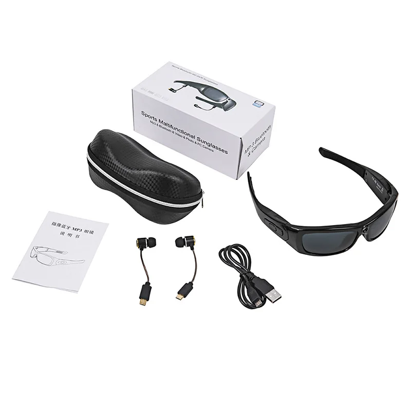 

2021NEW High-definition outdoor sports video recording smart polarized sunglasses call listening to music Bluetooth glasses DVR