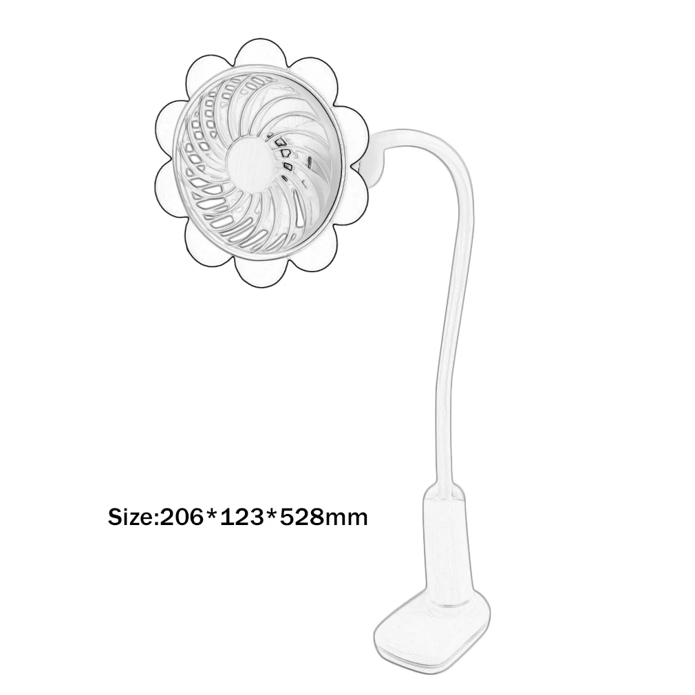 

Novelty Design Sun Flowers Shape USB Rechargeable Home Office Cooling Fan Cooler Flexible Desktop Portable Cooling Fan
