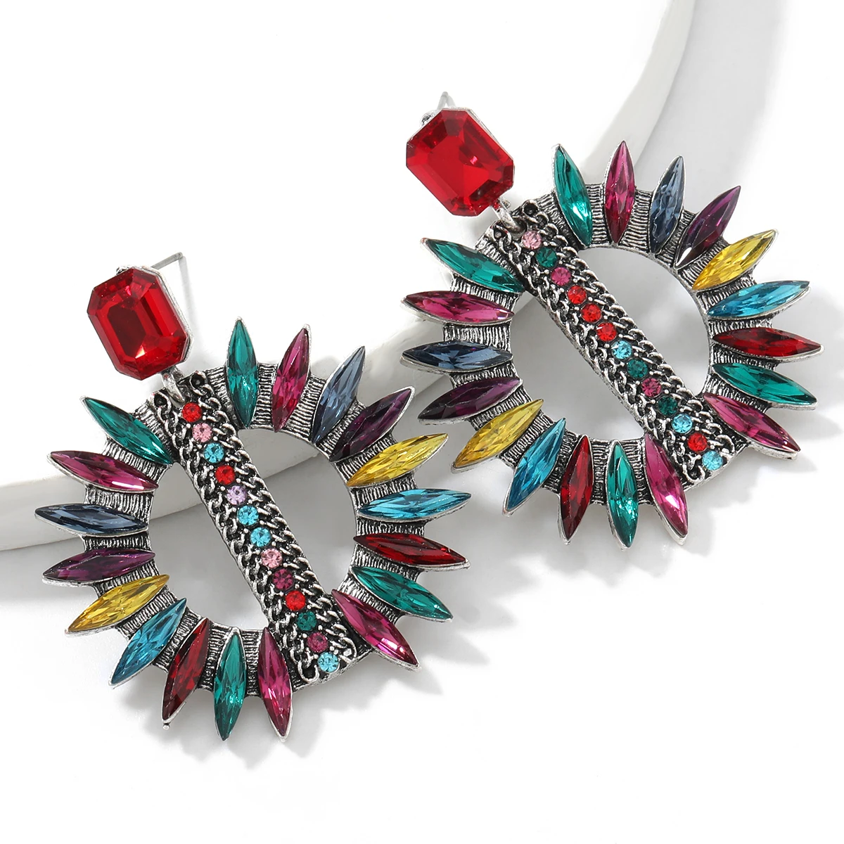 Женские серьги Pauli Manfi простые геометрические круглые стразы ювелирные изделия