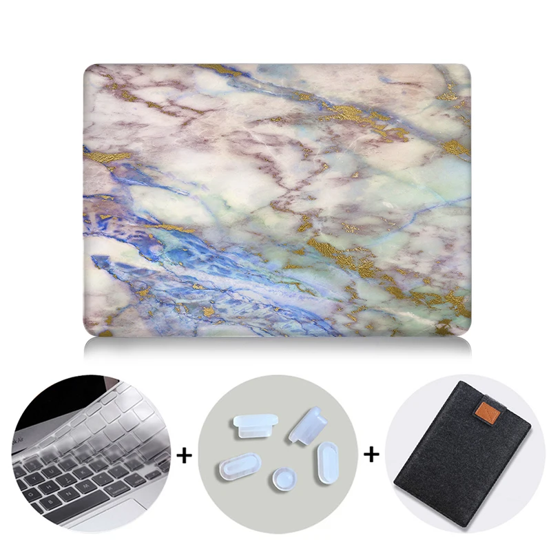 MTT Жесткий Чехол для ноутбука Macbook Air Pro retina 11 12 13 15 мраморный чехол для Mac book 13,3 дюймов с сенсорной панелью - Цвет: MB08
