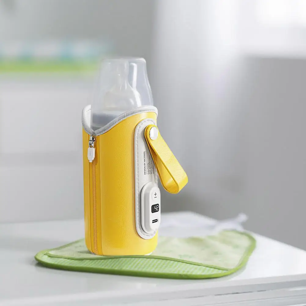 

Baby Bottle Warmer Portable Milk Bottle Warmer 5 Speed Adjustment Infant Feeding Bottle Heated Cover Insulation Thermostat