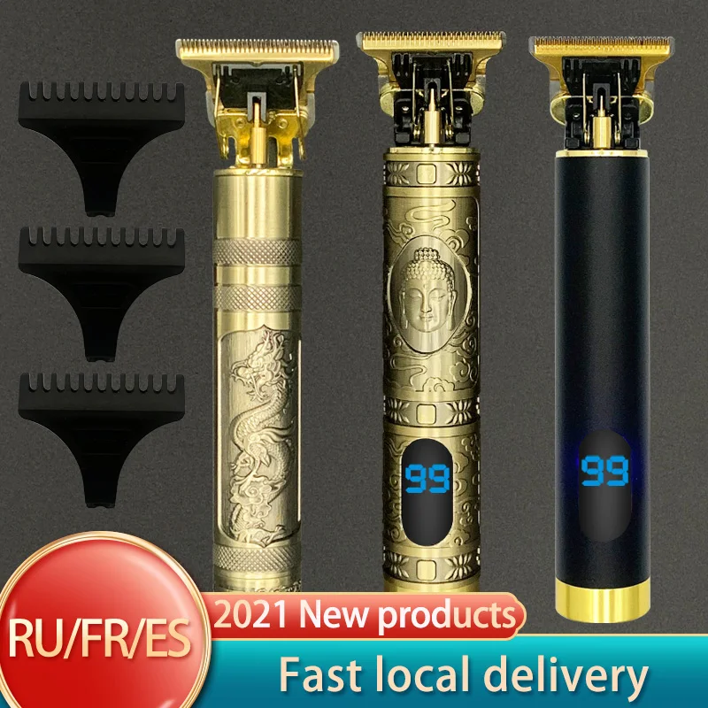 

T Hair Clipper Electric hair trimmer Cordless Shaver Trimmer 0mm Men Barber Hair Cutting Machine chargeable timer beard GH20