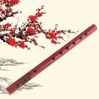 Бамбуковая флейта, вертикальный кларнет с 6 отверстиями, китайский традиционный музыкальный инструмент, деревянный подарок для детей, 1 шт.