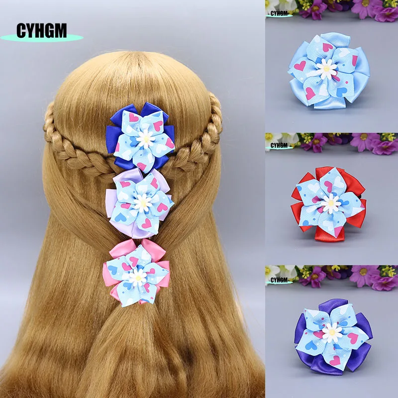 

wholesale new designer ribbon hair clips for girls silk hairpins for kids cute Barrettes hanfu hair accessory S06-10