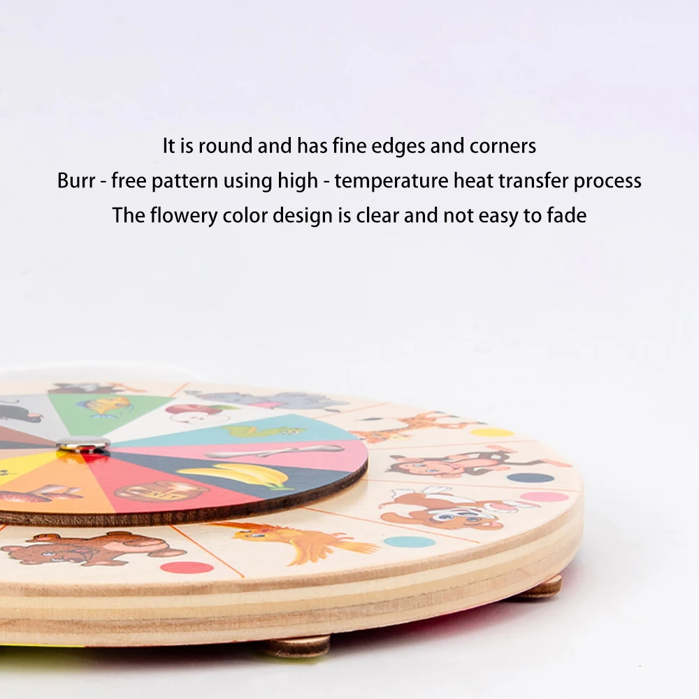

Colorful Double-Sided Learning Toy Kids Turntable Toy Safety Learning Supporting Turntable Decomposition Board Toy Supporting