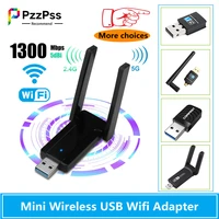 pzzpss mini wifi adapter wireless usb 1200mbps 600mbps lan usb ethernet 2 4g 5g dual band wi fi network card 802 11ngaac