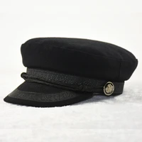 large size navy cap small head flat hat felt army hat big bone men wool plus sizes military caps 52 55cm 55 57cm 58 60cm 60 63cm