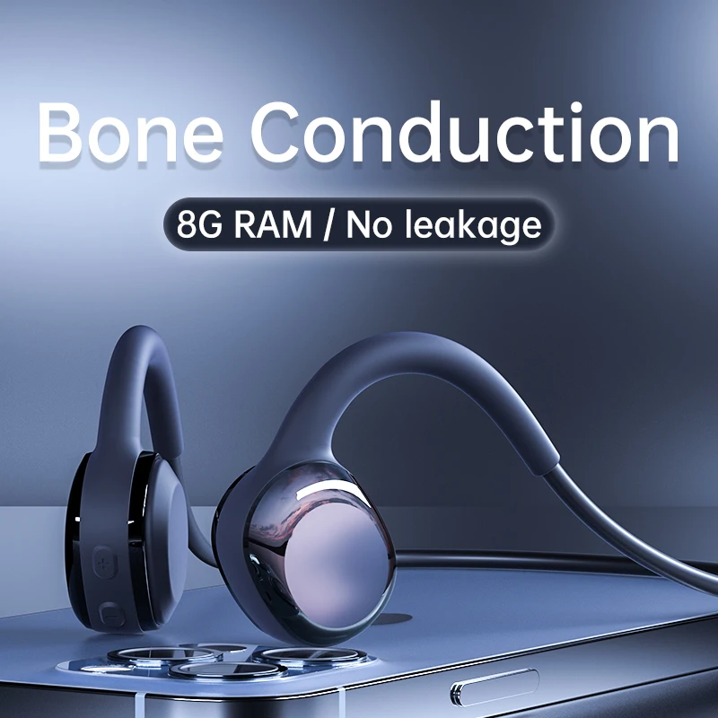 Bone Conduction Headphone Wireless Bluetooth 5.0 Running Headset Longer Endurance HD Stereo With Microphone For All Smart Phones