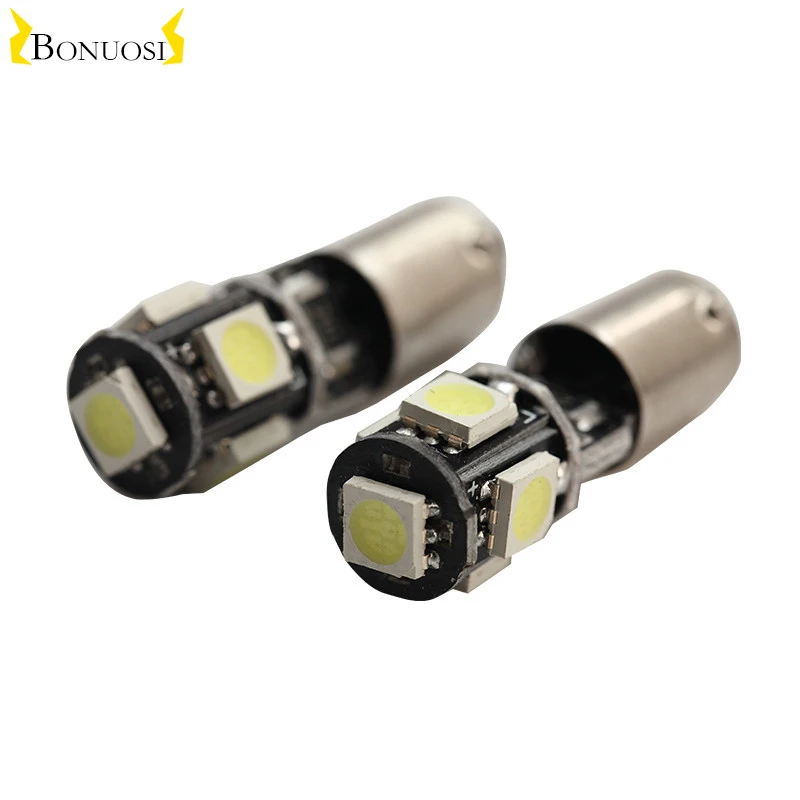 10 шт. BA9S Canbus 5 smd 5050 Led H6W T11 T4W без ошибок автомобильная лампа для чтения верхняя