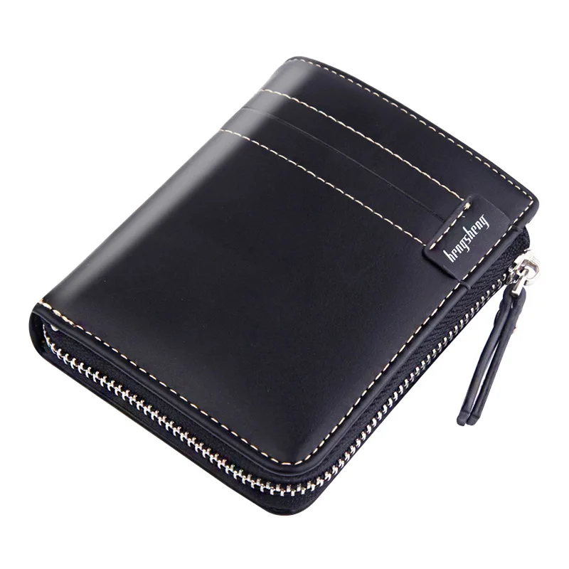 

Men's Wallet Short Zipper Dollar Clip Retro Men's Wallet Driver's License Wholesale Oil Skin