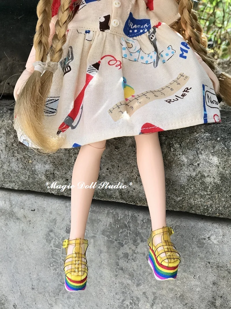 [MG702] Neoblythe кукла обувь# Радуга Джерри сандалии подходят для Blyth Azone OB24 кукла Outfis в розницу