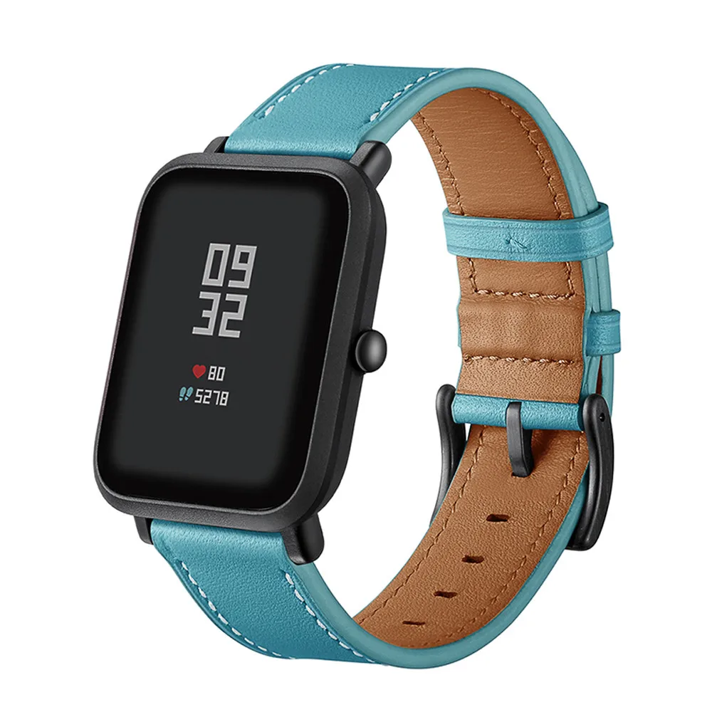 Кожаный ремешок для наручных часов браслет Xiaomi Huami Amazfit Bip Youth Watch быстросъемные
