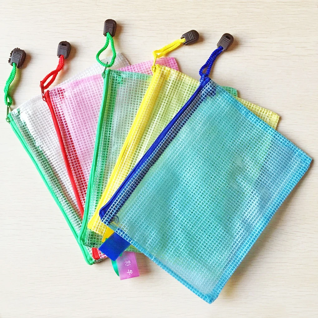 

A3/A4/A5/A6/B4/B5/B6 Grid Transparent Document Bag PVC Zipper Stationery Pouch Bag Pencil Pen Bag