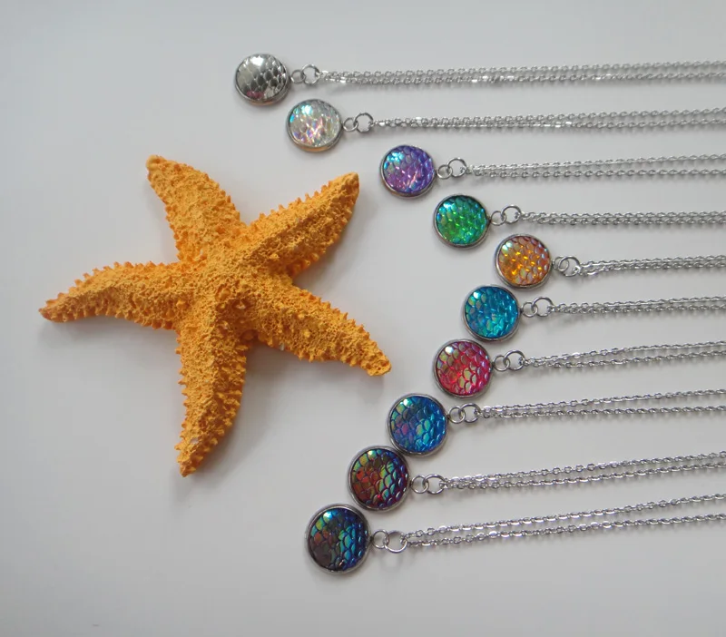 

Mermaid Necklace- Never Fade Stainless Chain Holographic Choker Necklace For Mermaid Jewelry Gifts