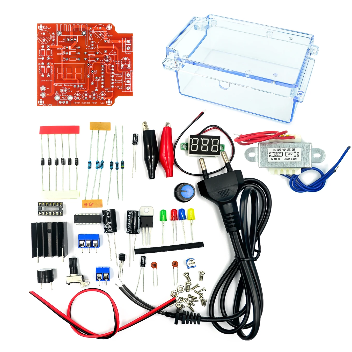 Электронные diy части lm317 регулируемый регулятор напряжения комплект питания