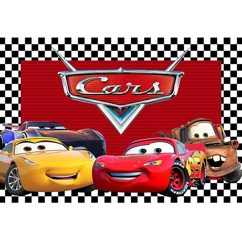 DAWNKNOW Пользовательский красный фон для фотографии автомобиля Карикатурный фон Детский праздник Текстильная гобеленовая фотозона Фотостудия lv1906.