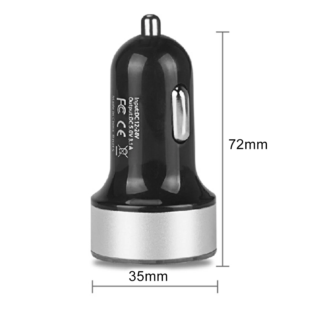 

Portable Dual USB LED Digital Display Quick Charge 5V 3.1A Car Charger Adapter