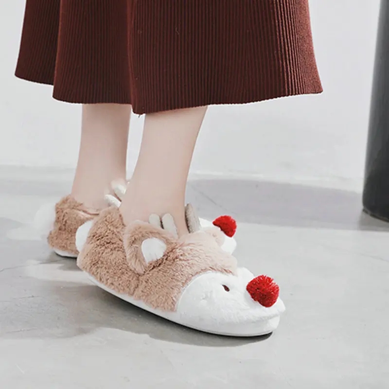 

Women's slippers winter anti-skid rubber base warm lover cotton indoor slippers bag and home adult girls slippers shoes