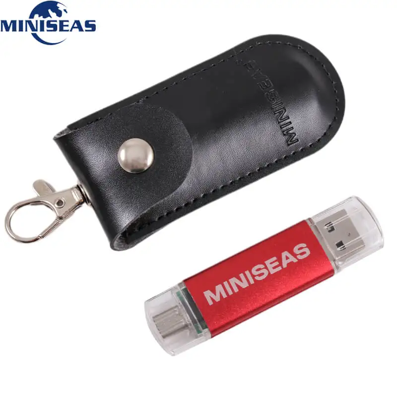 Usb флеш-накопитель металлический 9 цветов OTG телефонный накопитель 8 ГБ 4 ГБ Флешка 64 Гб 32 Гб 16 Гб карта памяти Usb флешка Miniseas - Цвет: Red with bag