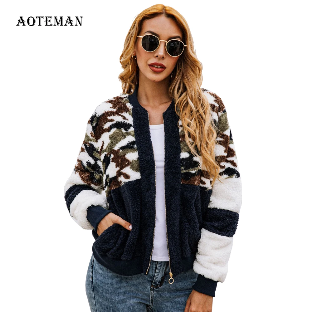 Осенне зимнее пальто из искусственного меха для женщин 2020 повседневное