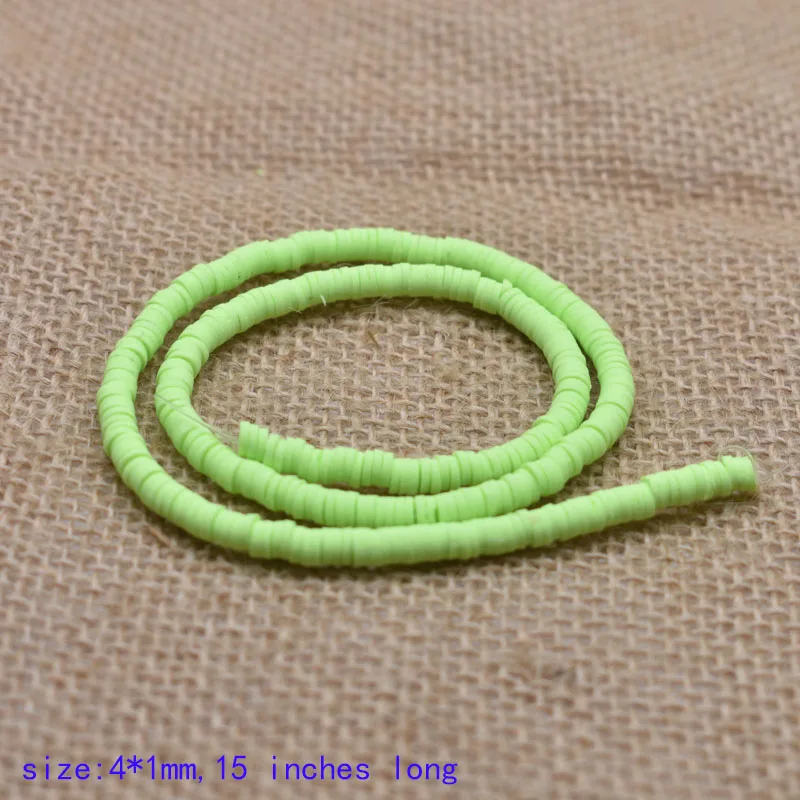 4-4mm 4x1 мм, плоские круглые бусины ручной работы круглая Полимерная глина Fimo чипованный диск свободные бусины для DIY для изготовления украшений ожерелья браслет Поиск - Цвет: 4-4mm
