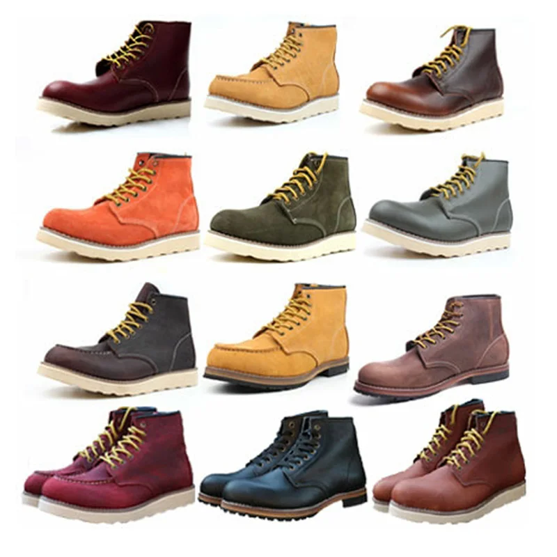 Зимние мужские ботинки в байкерском стиле с красными крыльями Мужские ботильоны