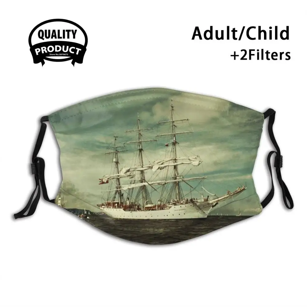 Парад 6 многоразовая маска для рта фильтр мужчин женщин детей лодки Гдыня Марина