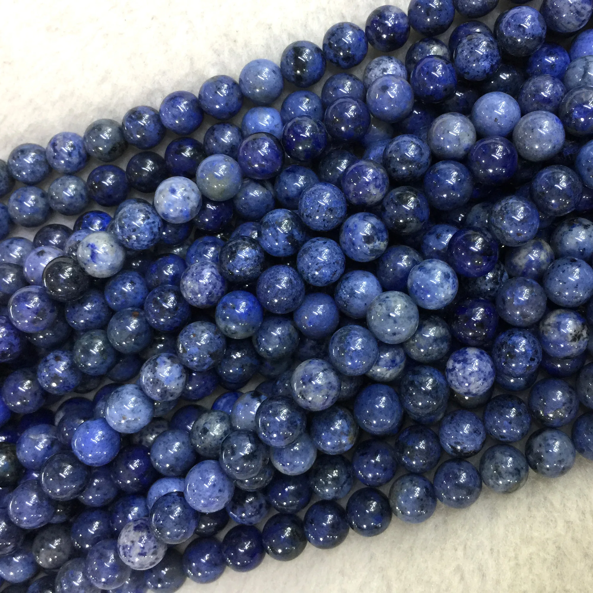 Veemake Blue Dumortierite DIY ожерелье браслет серьги натуральный кристалл драгоценный