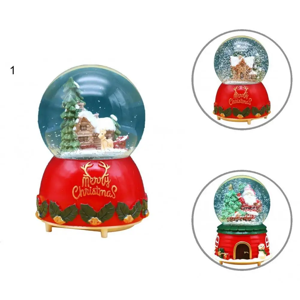 

Glowing Crafts Eco-friendly Christmas Glass Snow Globe Ornament Desktop Decor Glass Snow Globe Creative Children Gift