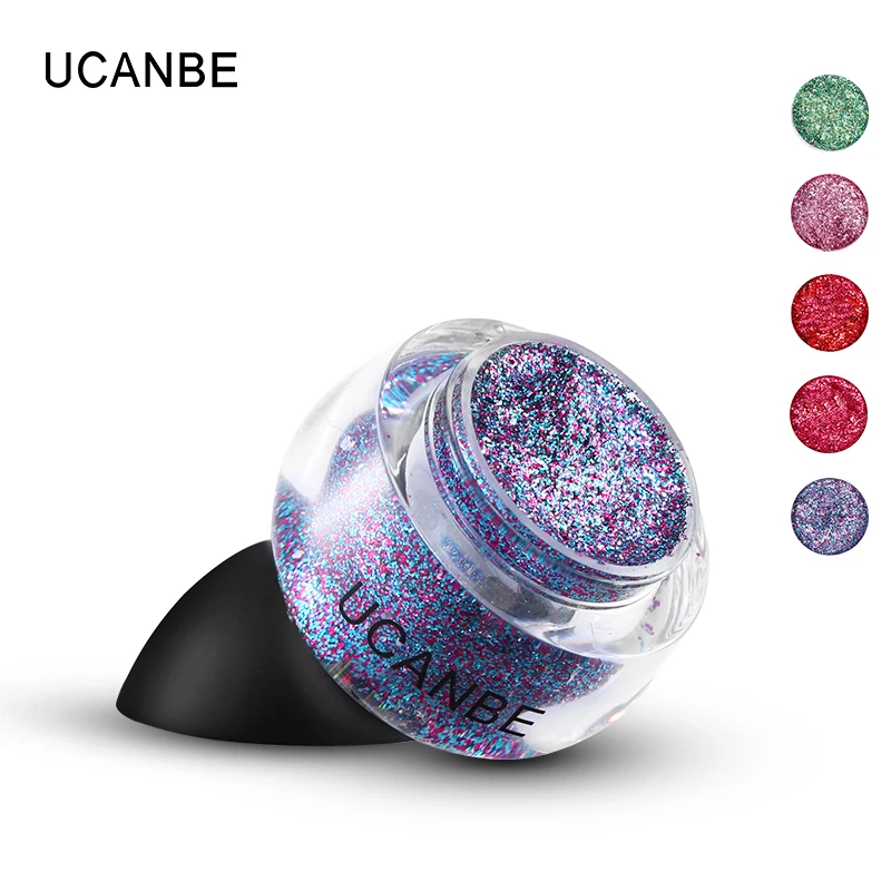 UCANBE Новинка 5 цветов блестящие гелевые тени для век паста макияжа тяжелые