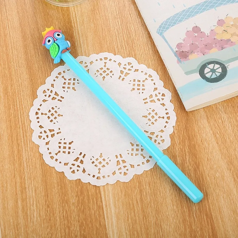 20 PCs Cute Creative Owl Gel Pen Cartoon School Supplies Water-Based Paint Pen Writing Tools Office Signature Pen Wholesale