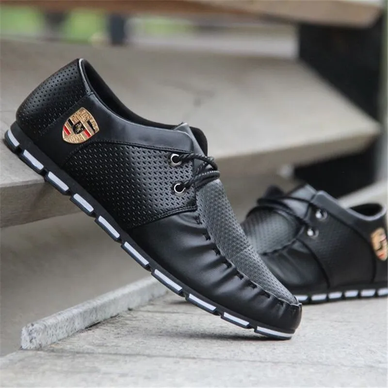 

Sneakers 2020 Pu Leather Shoes Men Loafers Octopus Casual Shoes Soft Driving Shoes Men Flats Walking Lace-Up Man Footwear new