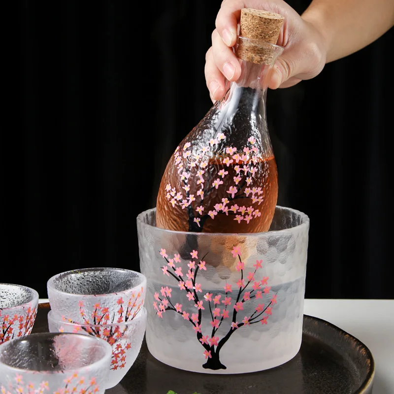 Набор сакэ Cherry Blosom японская стеклянная чашка креативный набор для вина высокое