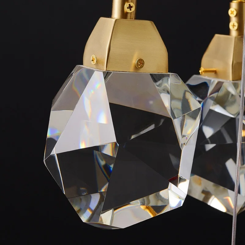 

Luxury diamond crystal chandelier for staircase large living room hall chandeliers lighting gold home deocr led cristal lamps