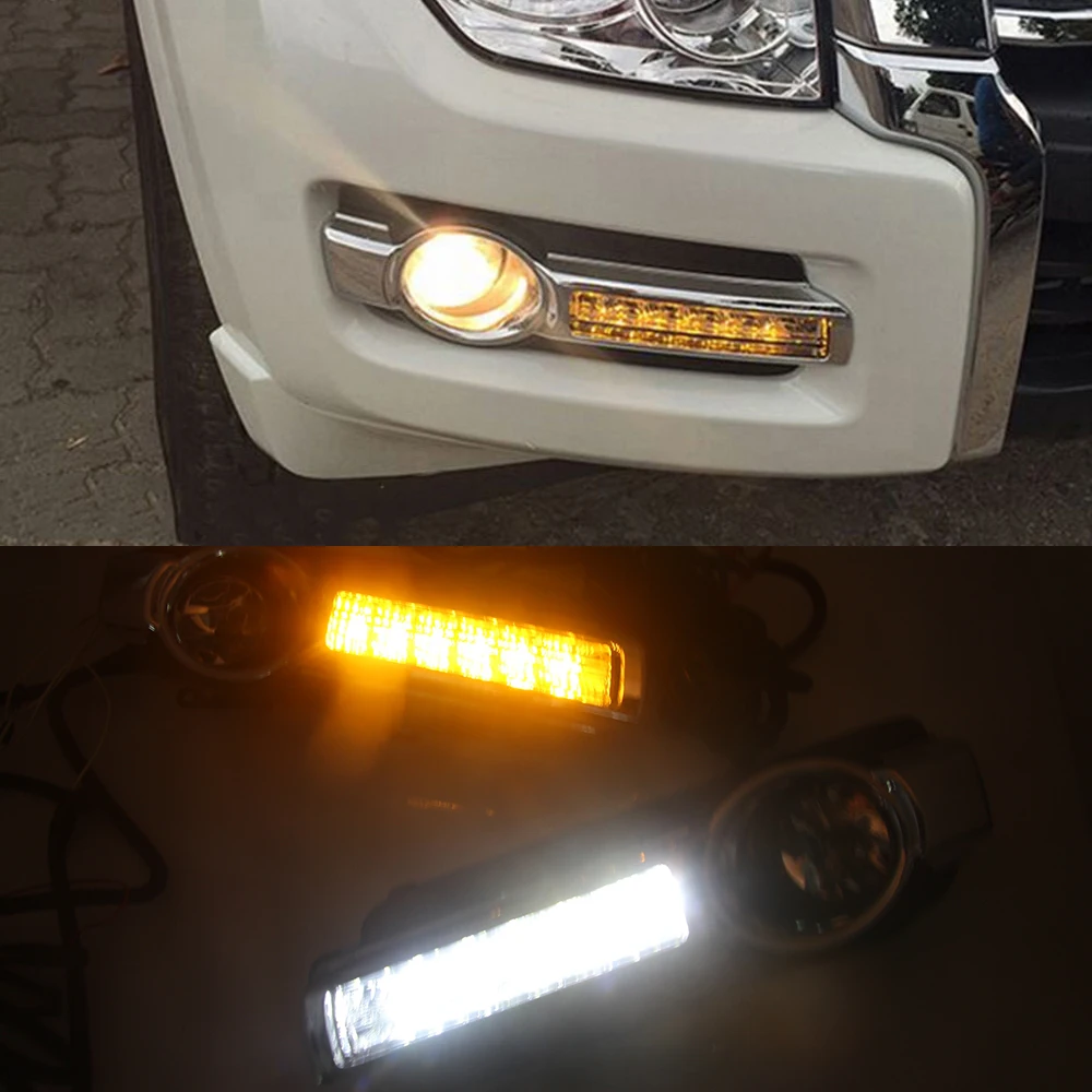 Автомобильные светодиодные дневные хосветильник DRL для Mitsubishi Pajero Montero V93 2015 2016 2017