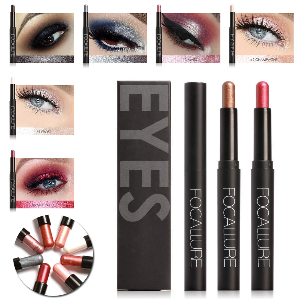 4 Colors Eyes Makeup Liner Combination Eyeshadow Pencil Sticker Easy to Wear Long Lasting Shimmer Tools | Красота и здоровье