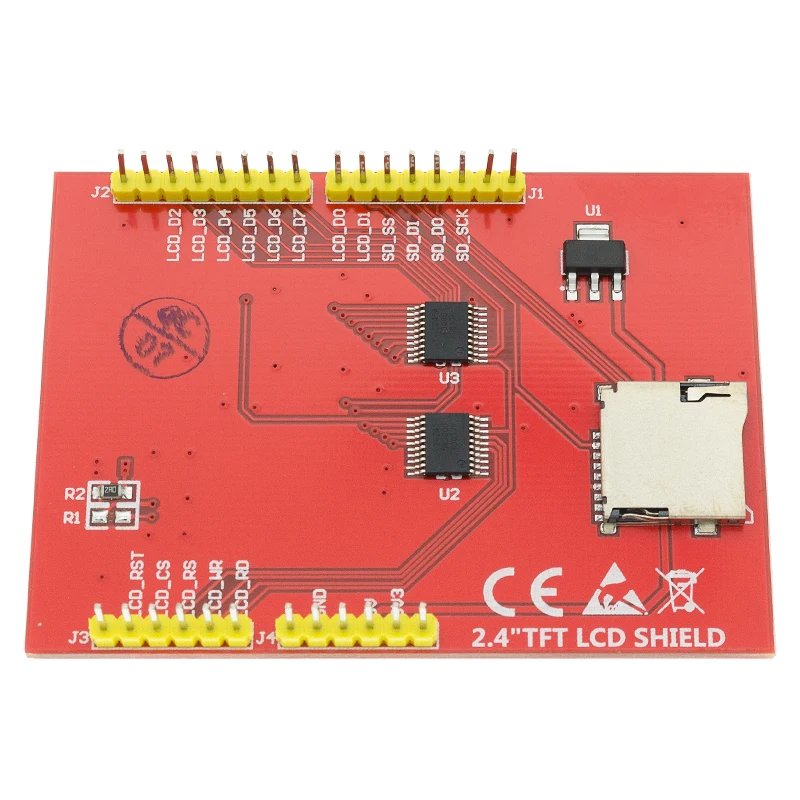 Модуль с цветным сенсорным ЖК-дисплеем TFT 2 4 дюйма для платы Arduino UNO R3 и поддержки
