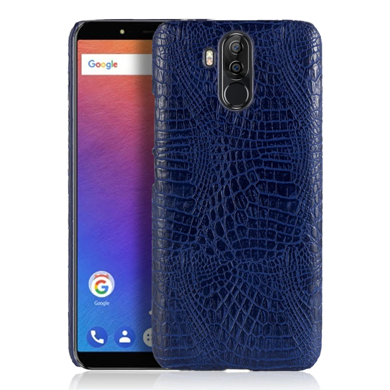 Для Ulefone power 3 чехол для Ulefone power 3S крокодиловая текстура чехол для телефона кожаная задняя крышка для Oukitel K6 Vernee X сумка чехол - Цвет: BLUE
