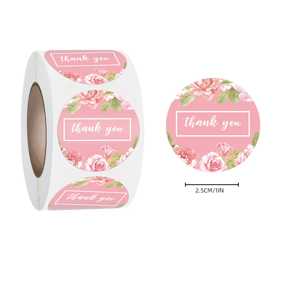 

500pcs Gift Sealing Stickers Thank You Love Design Diary Scrapbooking Stickers Festival Birthday Party Gift Decorations Labels