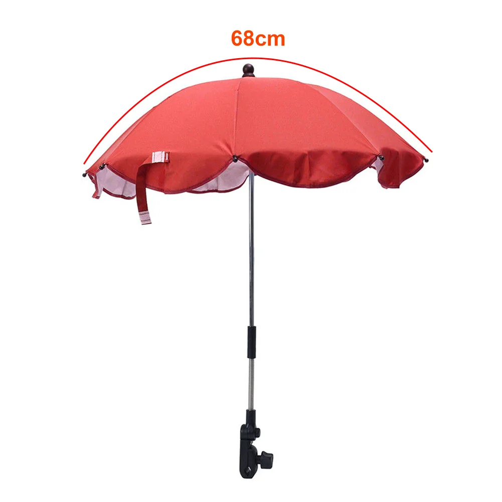 

Baby Stroller Umbrella Nylon Anti-UV Sun Canopy Cover 360 Adjustable Pram Umbrellas Stretch Stand Holder Stroller Accessories