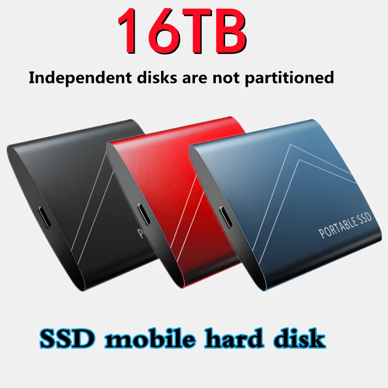Новый внешний твердотельный накопитель 16 ТБ 4 3 SSD 1 500 Гб мобильный жесткий диск USB