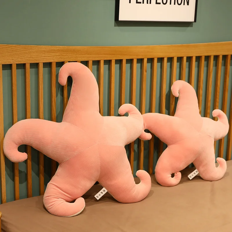 

50/75cm Seat Cushion Nap Pillow Kawaii Starfish Plush Toy Pillow Ocean Animal Sea Star Doll Bedroom Floor Mats Children Gift