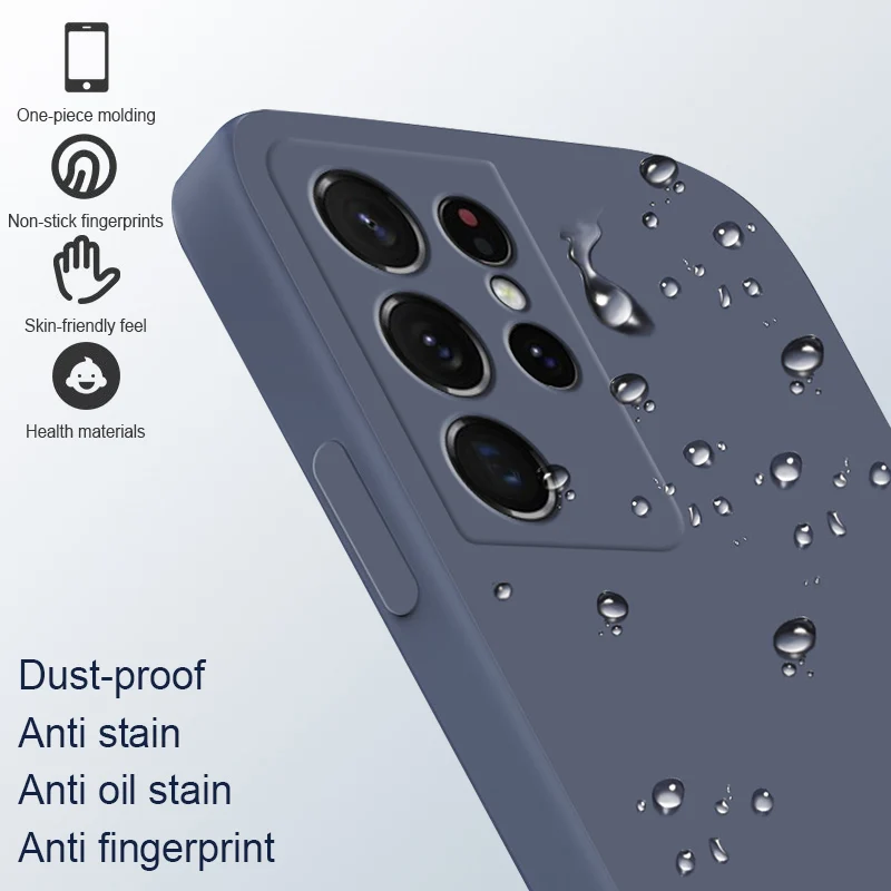 Silicone Phone Case For Samsung Galaxy S21 Ultra Plus S20 FE Protective Full Cover Case For Samsung S 21 Ultra Protection Caqa
