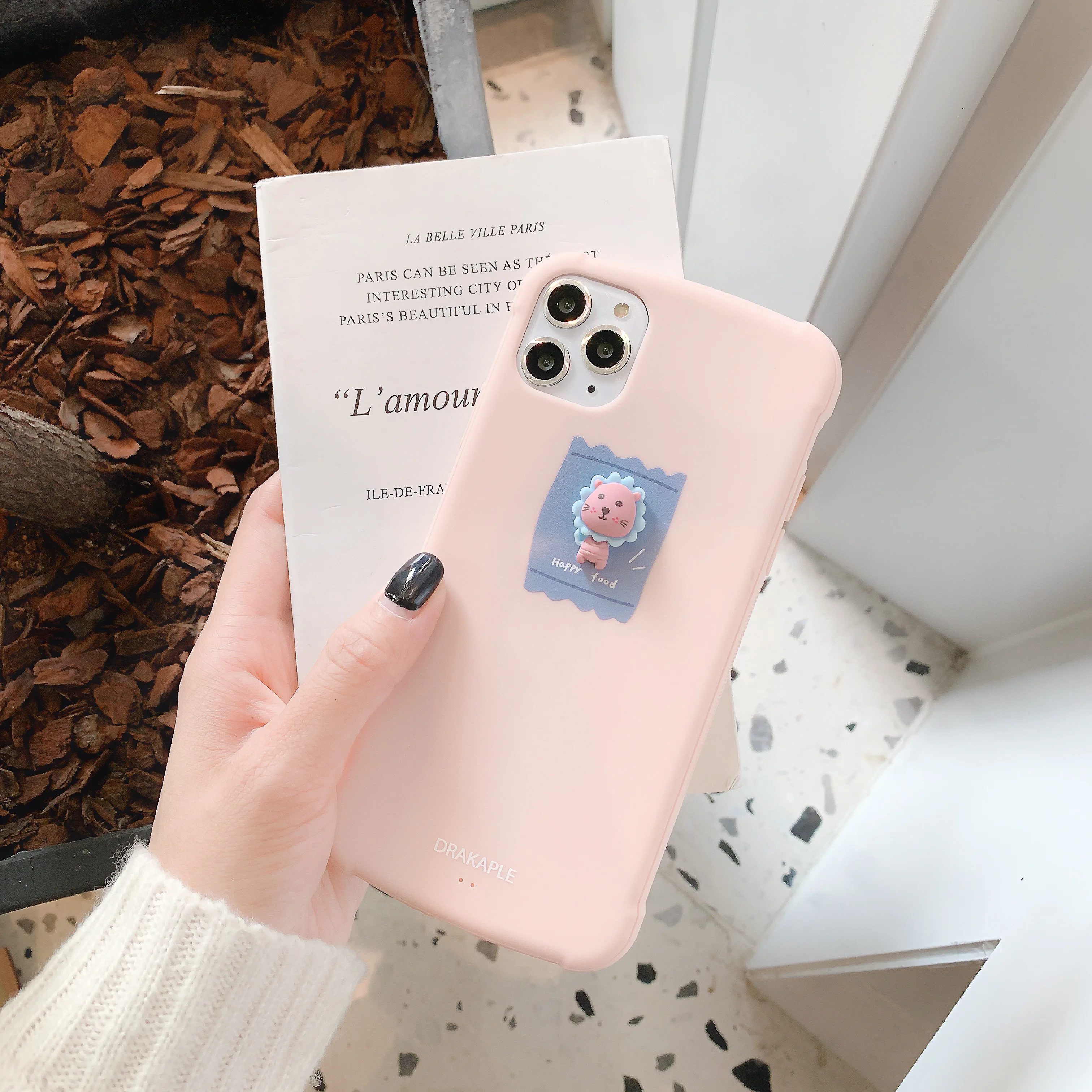 3D Candy Color Lion Phone Case For iPhone 11 Pro XS MAX XR X Silicone 7 6 6S 8 Plus Cover with Tempered film |