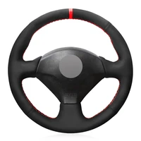 black suede marker diy hand stitched car steering wheel cover for honda s2000 2000 2008 civic si 2002 2004 acura rsx type s 2005